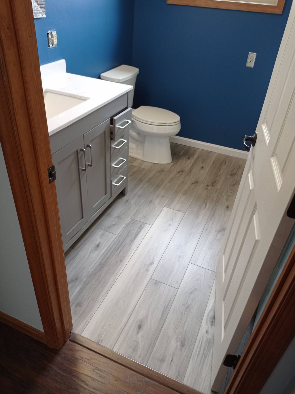 Waterproof Vinyl floor was installed, change from 