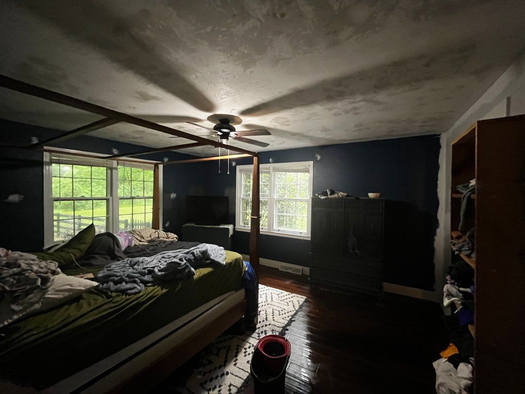 Popcorn ceiling removal: after