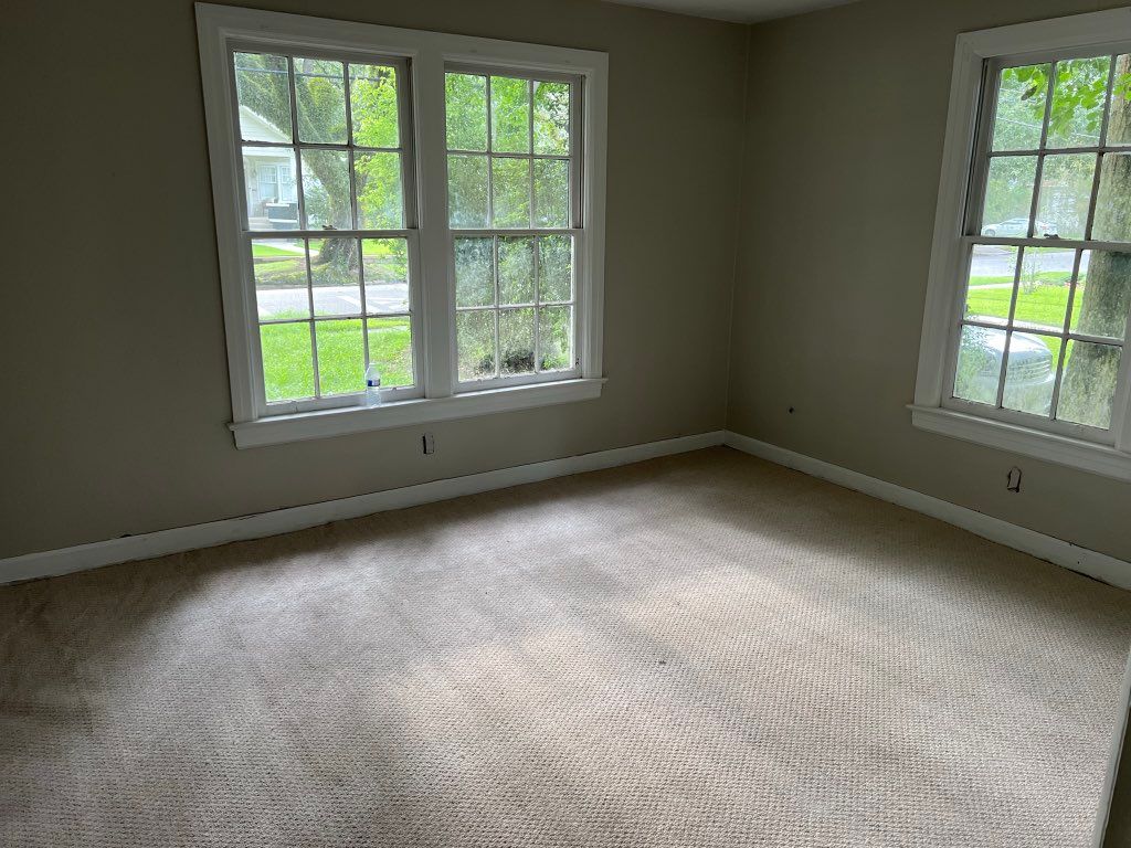 Painted walls, installed trim & rug