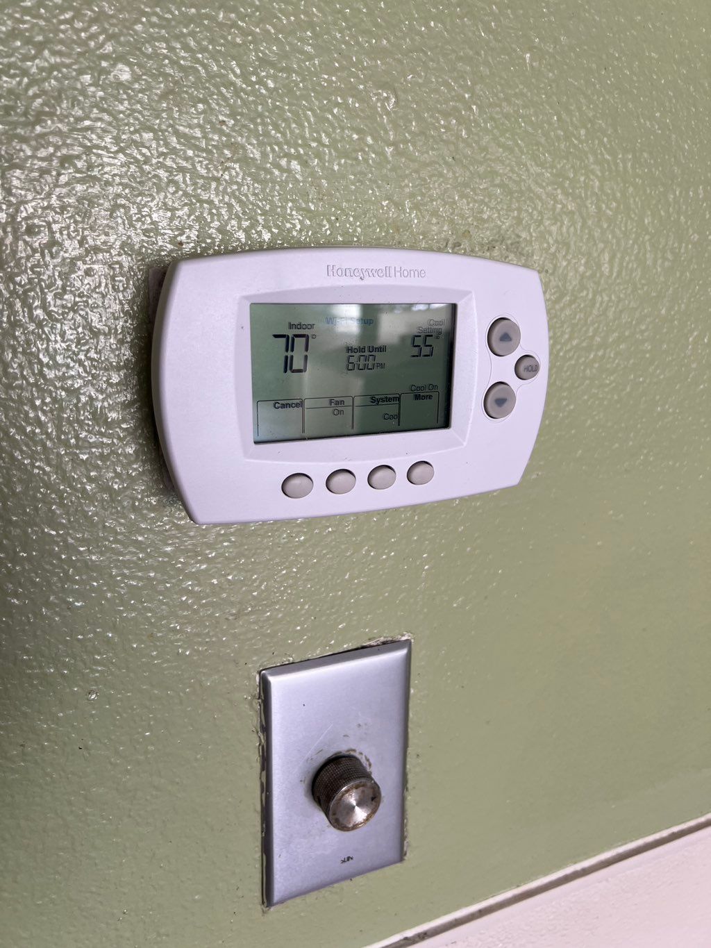 Before I had old analog thermostat and now digital