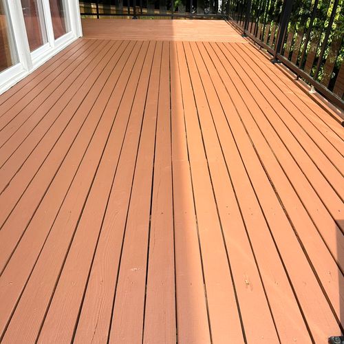 I hired Anselmo to stain my deck. He did an amazin