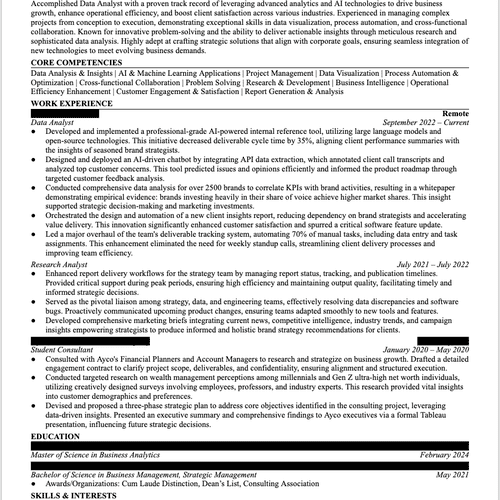 Resume #1