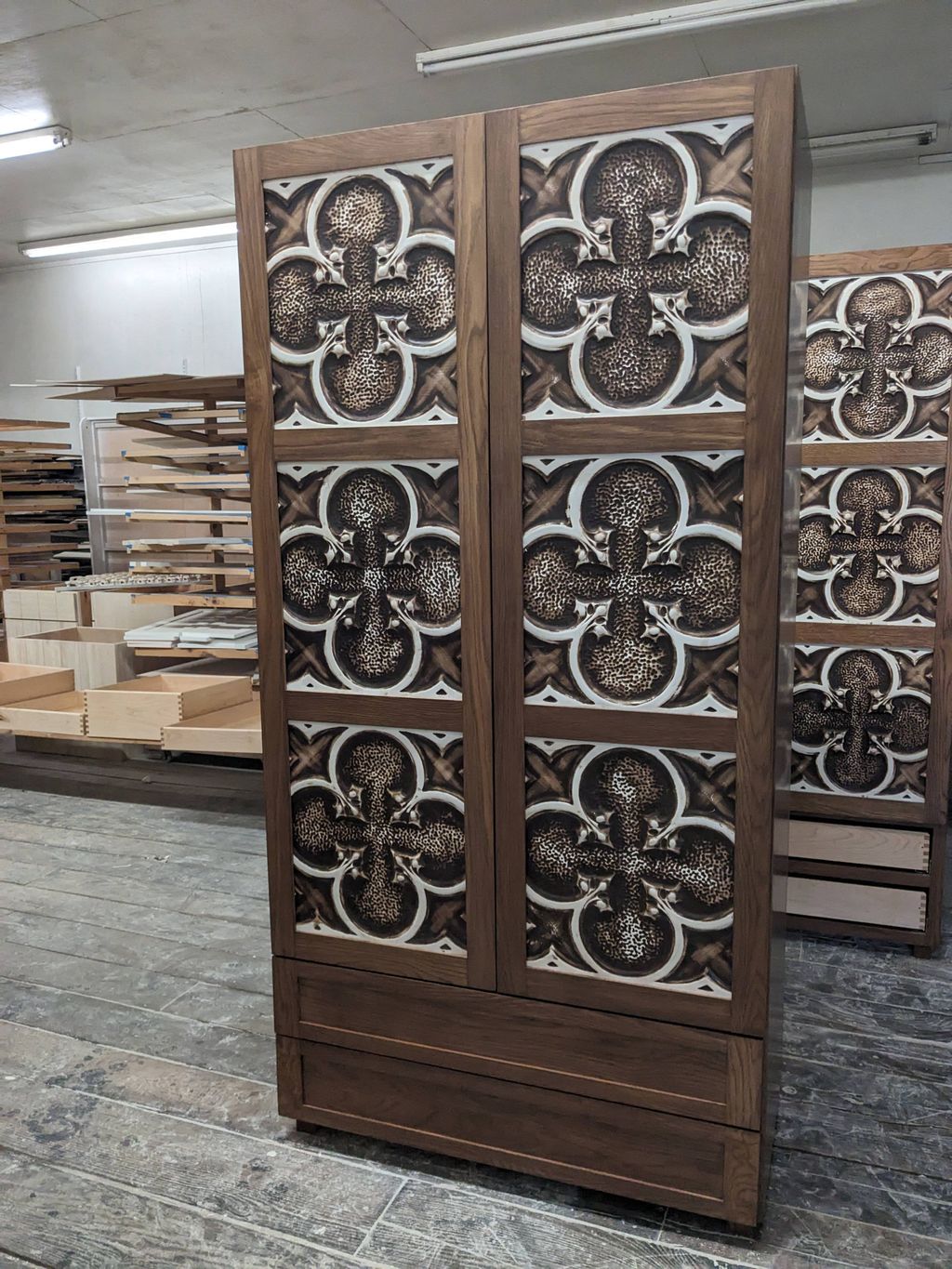 tin inserts with walnut 