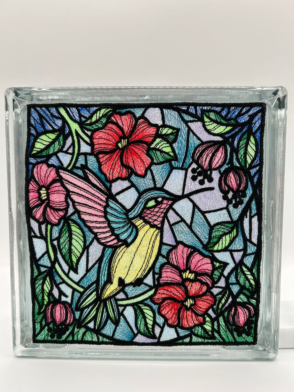 Hummingbird Stained Glass Light Box