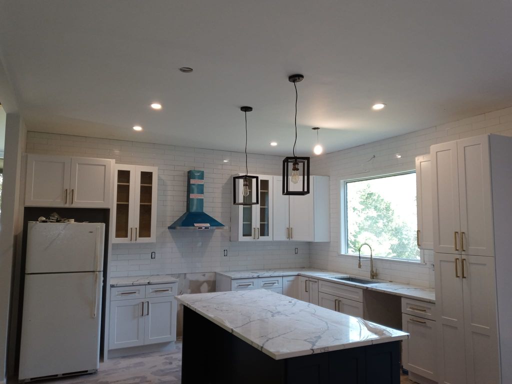 Kitchen with lighter colors in process