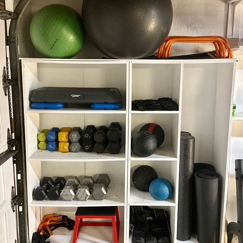 Equipment available for clients: Stability balls, 