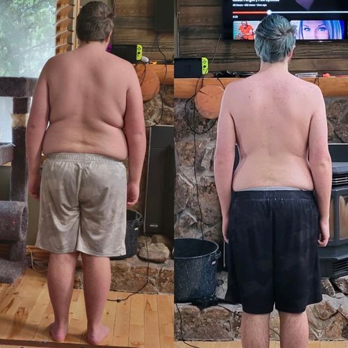 18 year old weightless client! Over 100 LBS lost