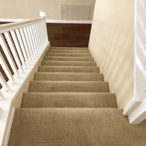 After vacuuming stairs 
