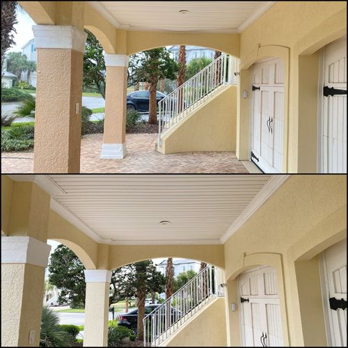4 story house painting column color swap