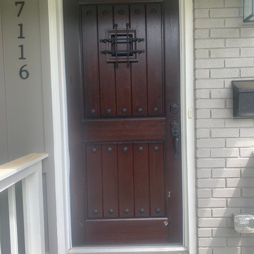 Hung this beautiful Oak door