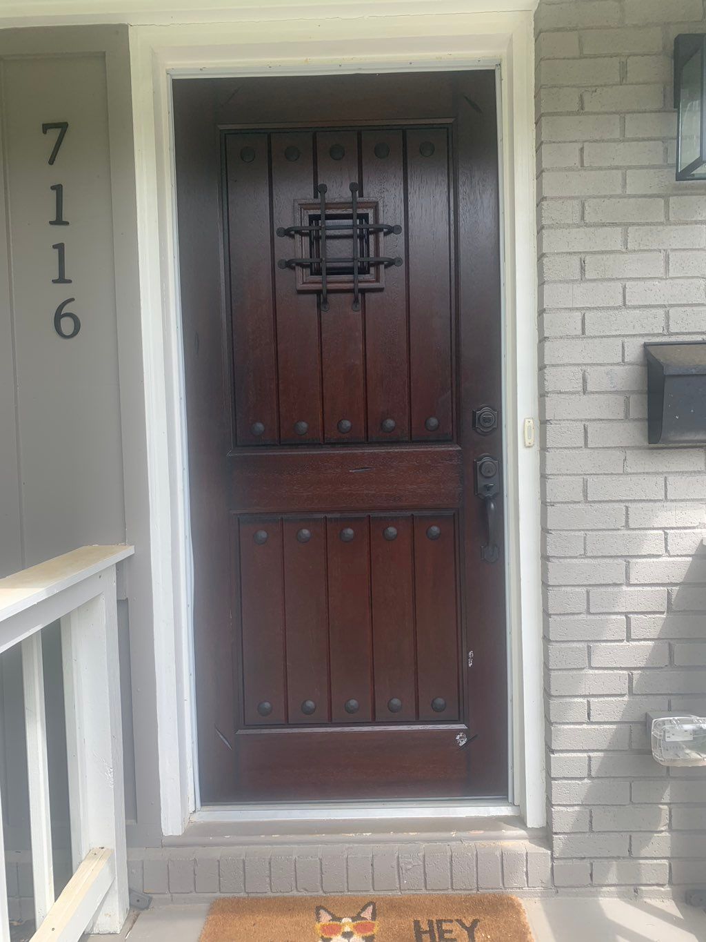 Hung this beautiful Oak door