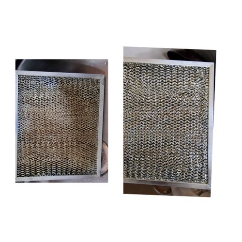 cleaning kitchen hood extractor filter 