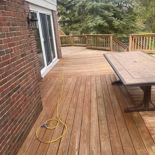 These are the before and after pictures of my deck