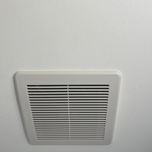 Edgar installed two bathroom exhaust fans for us a