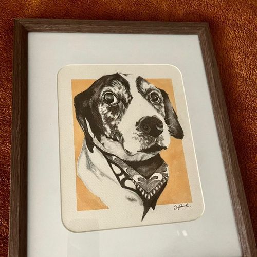 I commissioned a portrait of my friend’s dog. Afte