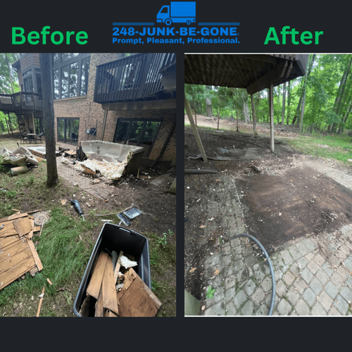 Before/After Hot Tub Removal