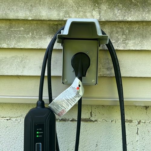 Outdoor EV Outlet install. 