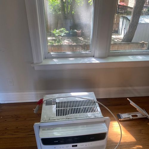 The process of installing a window air conditioner