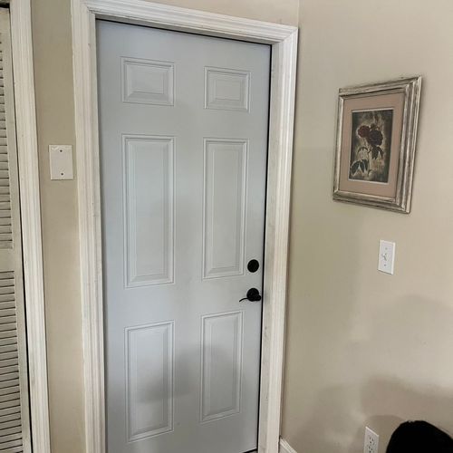 They did a great job installing an outside door to