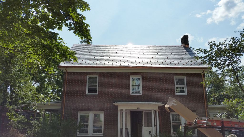 Brookline Slate Roof Install