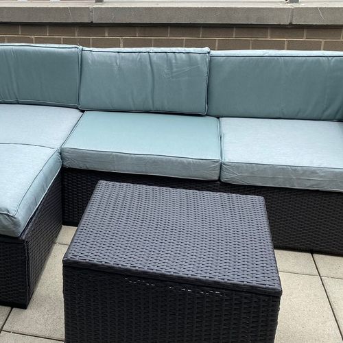Jason helped me put together an outdoor sectional.