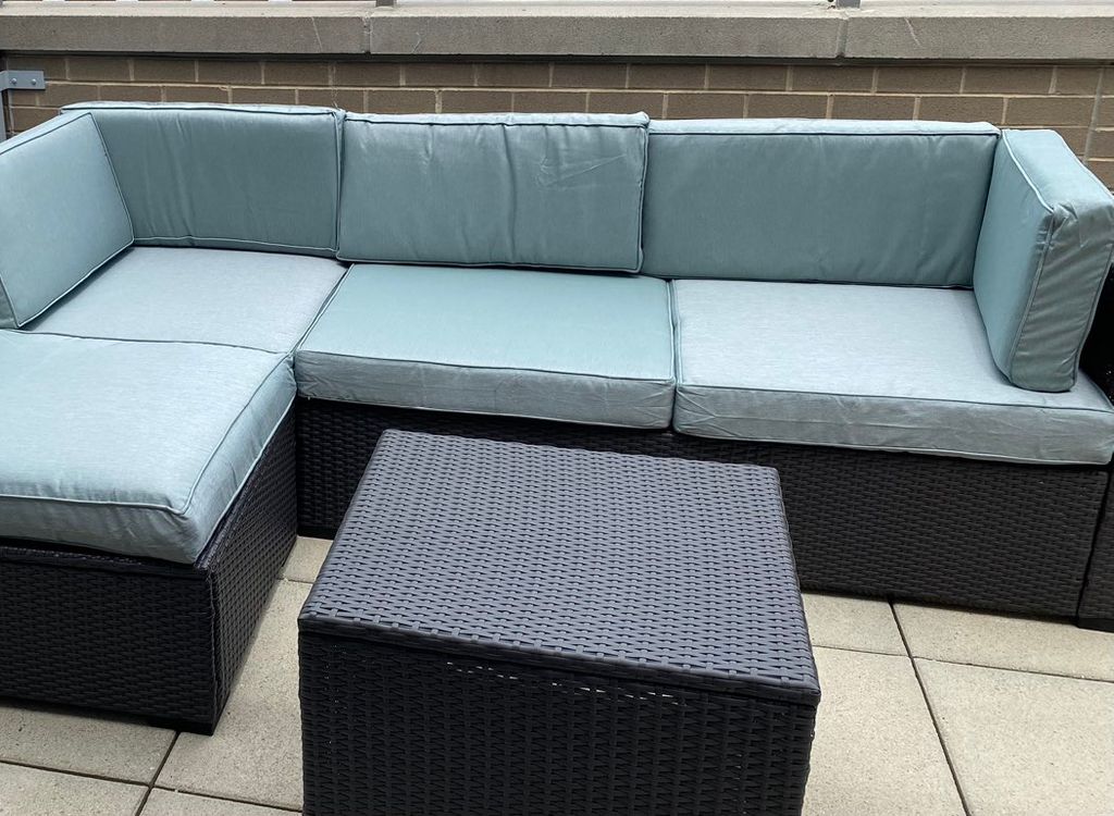 Jason helped me put together an outdoor sectional.