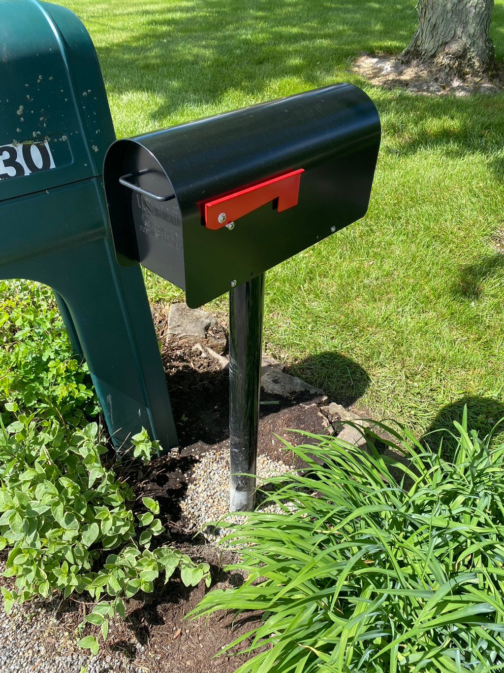 Removed and installed mailbox 