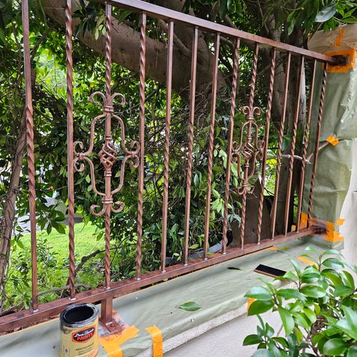 Applying faux color to Railings.