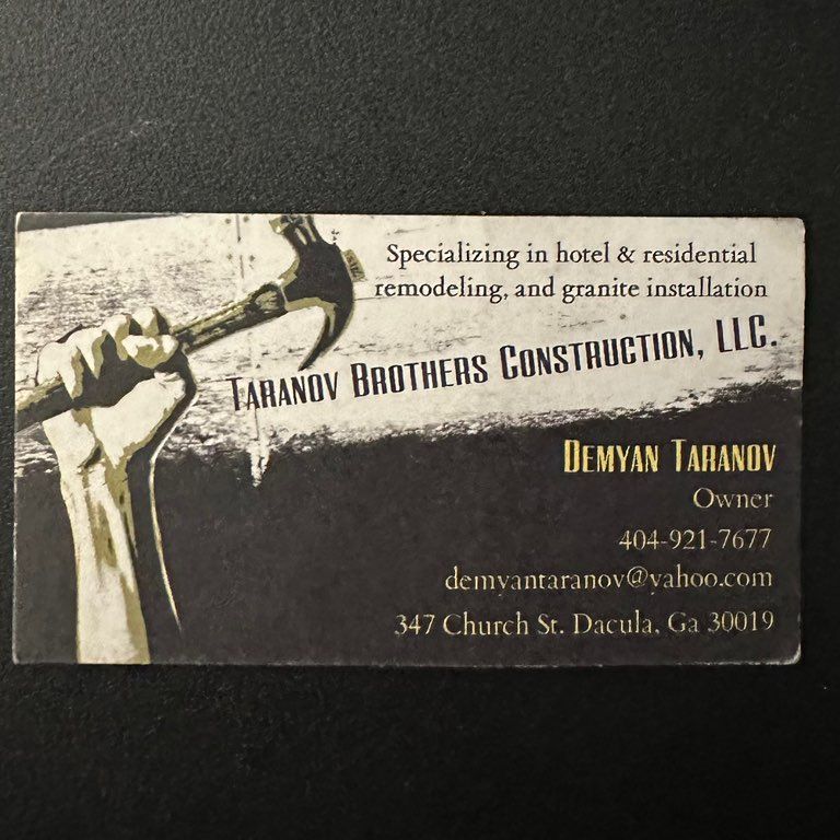 Taranov brothers construction, LLC.