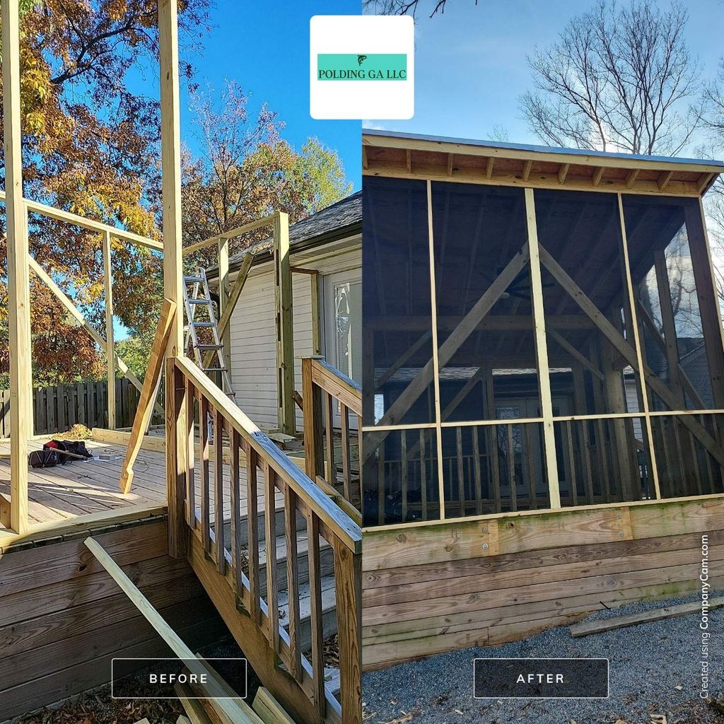 Deck Screening, Roofing, and Wiring Project