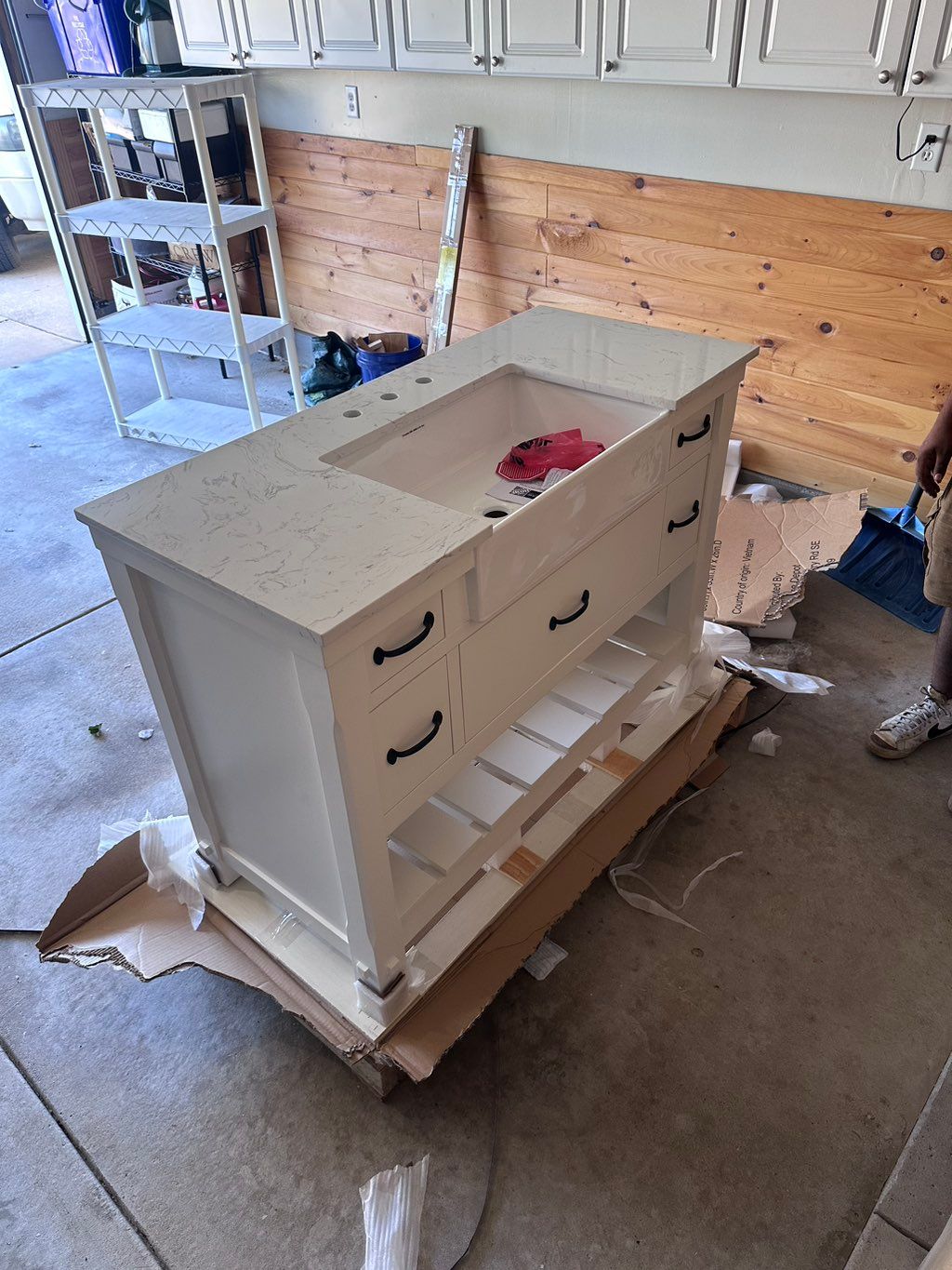 Customer needed moved from garage to the basement 
