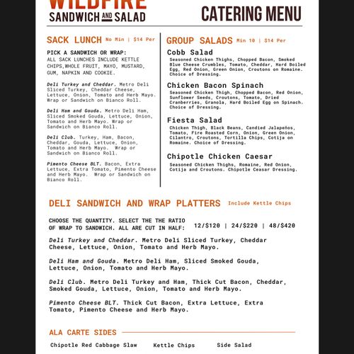 Catering Menu