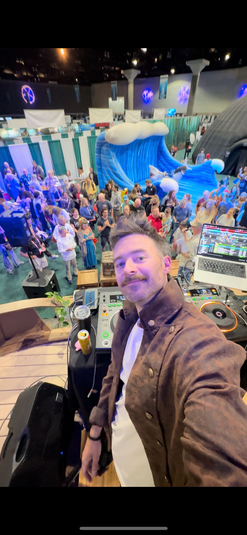 DJing from a pirate ship for the Scuba Show @ The 