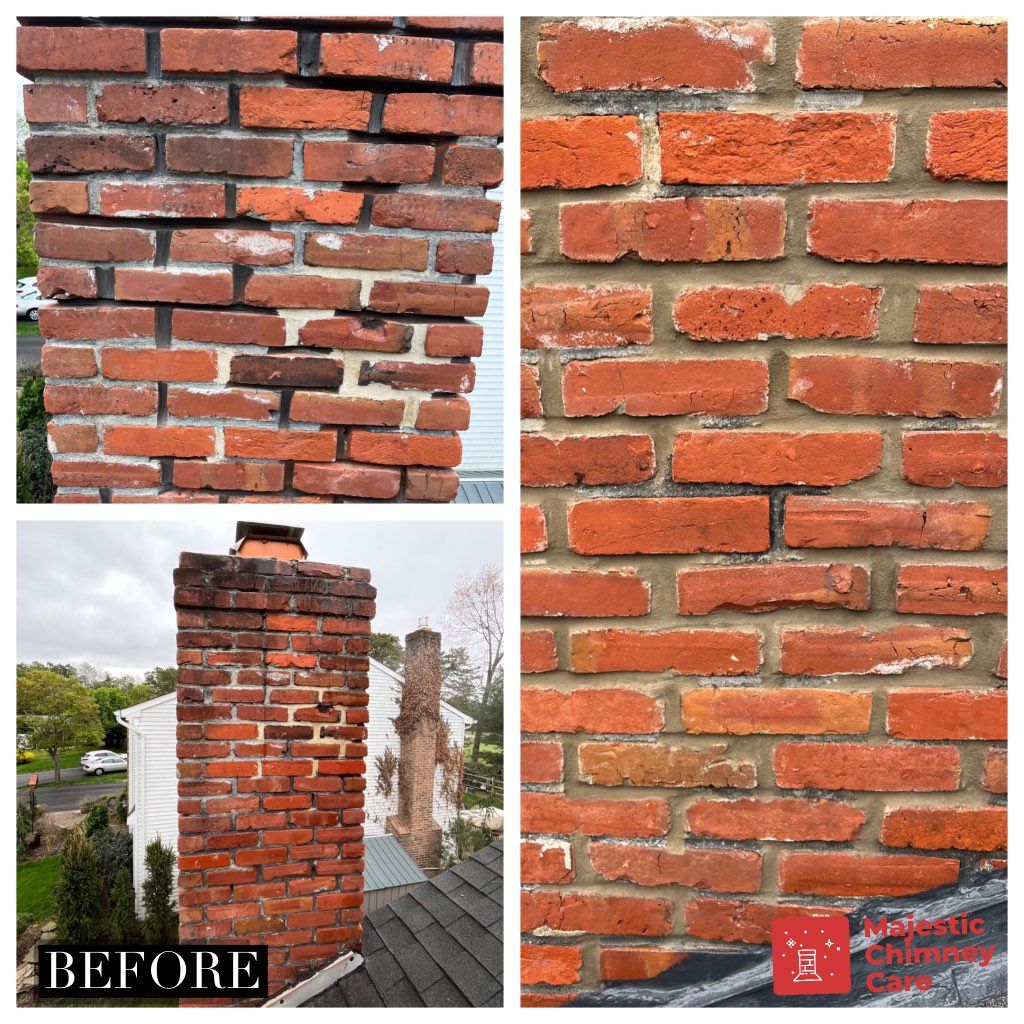 Before & After. Chimney Repair.
