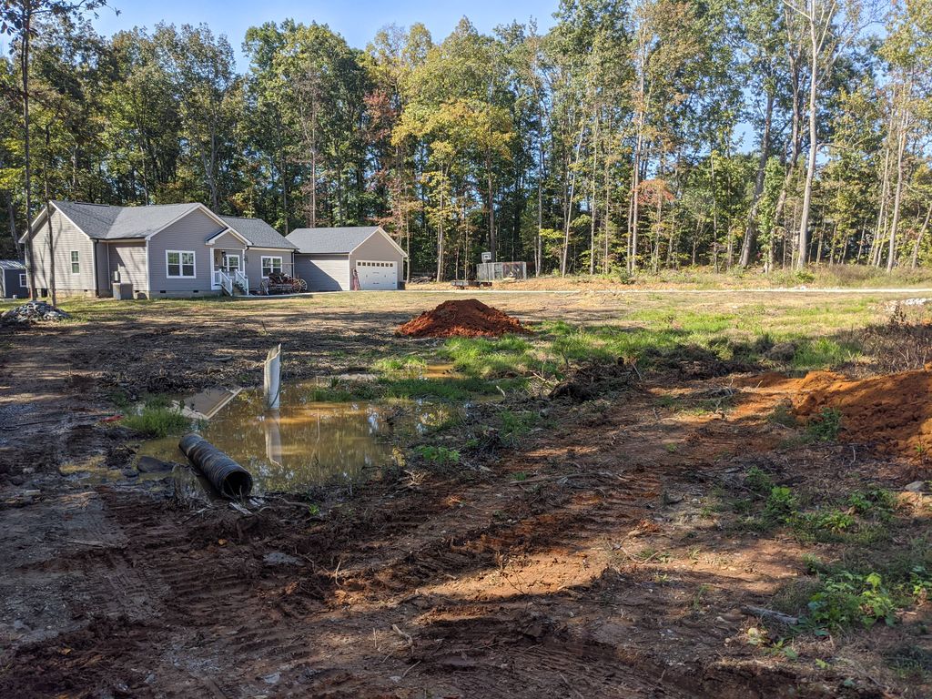 front yard holding water(before)