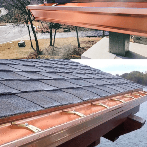 Copper Gutter Installation