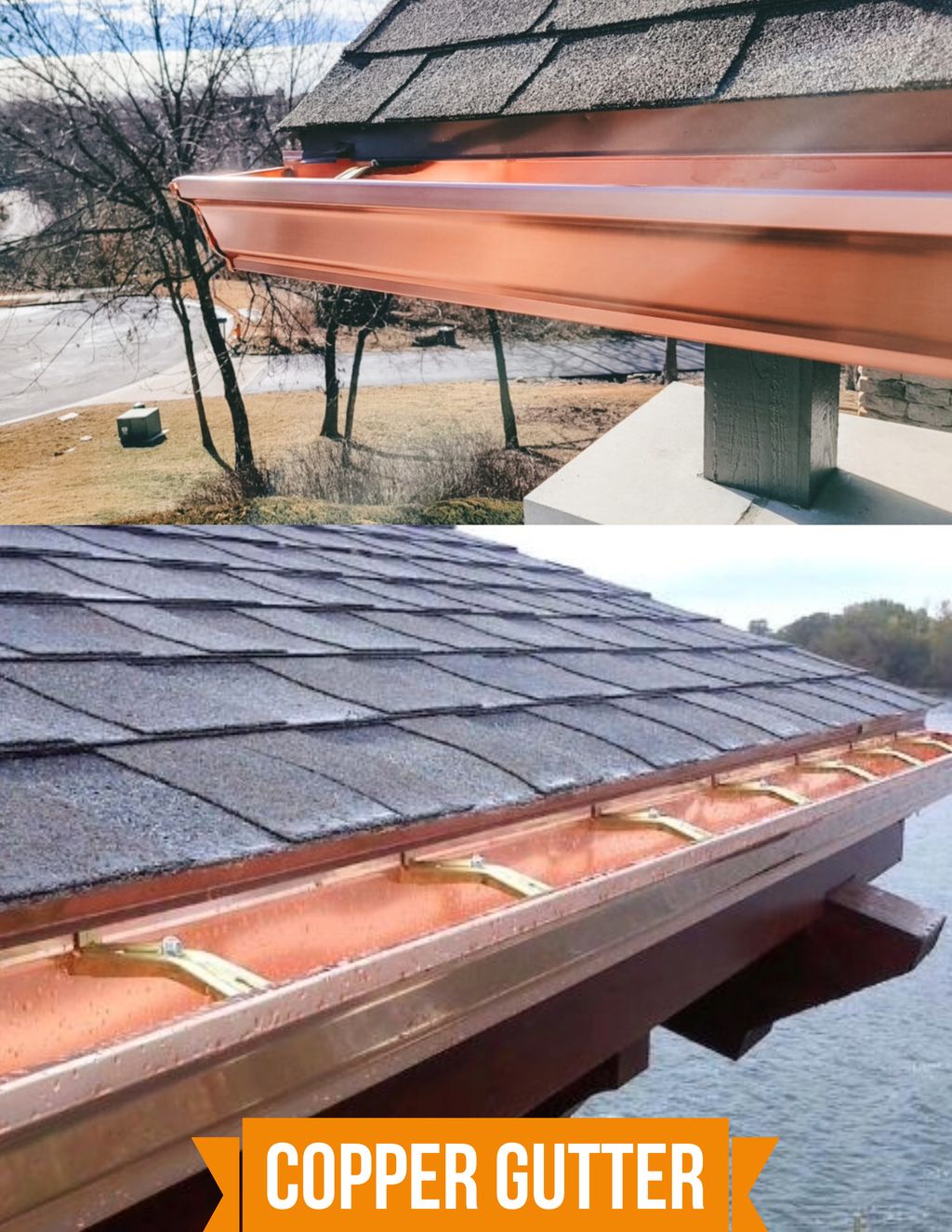 Copper Gutter Installation