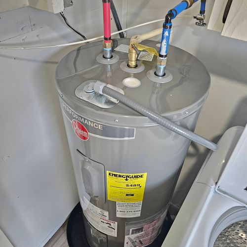 Replacing of the 40-gallon water heater 