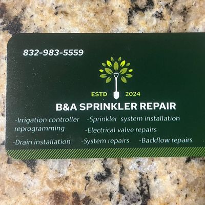 Avatar for B&A sprinkler  Repair