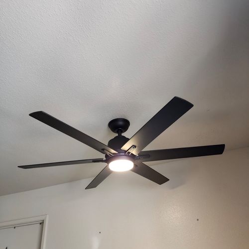 He installed my ceiling fan, it was excellent. I r