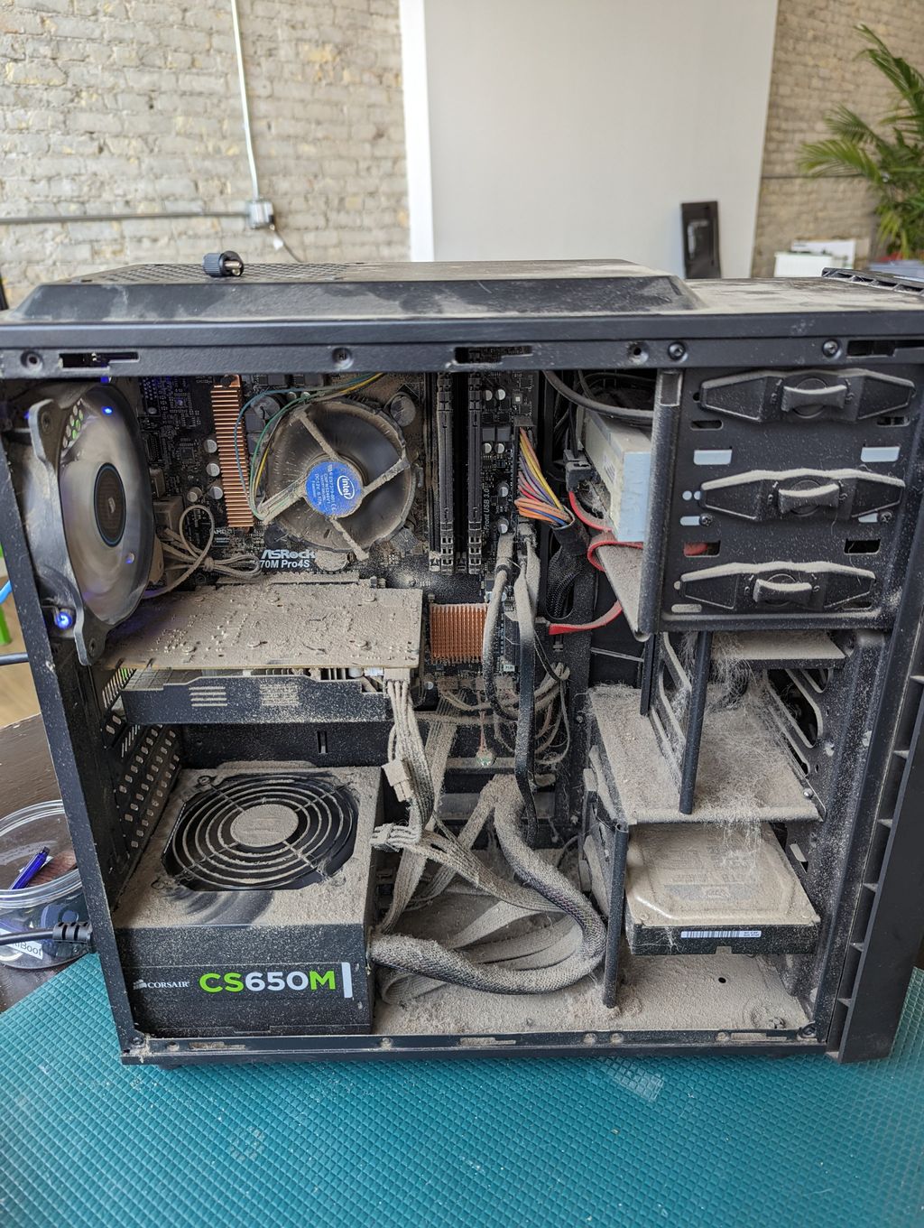 Dusty PC before cleaning