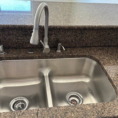 Installation of sink and faucet 