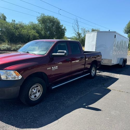 Truck and trailer used for most deliveries 