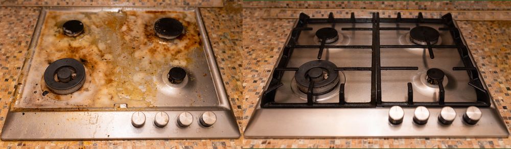 Oven Top Before And After