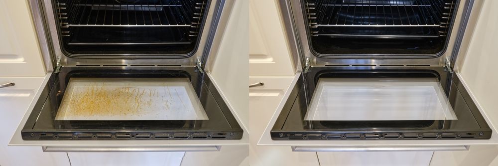 Oven before and after