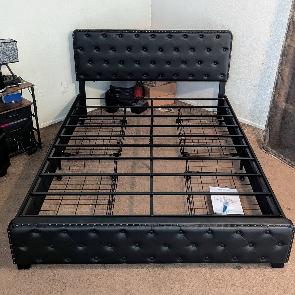 Lifezone Queen Size Platform Bed Frame with 4 Stor