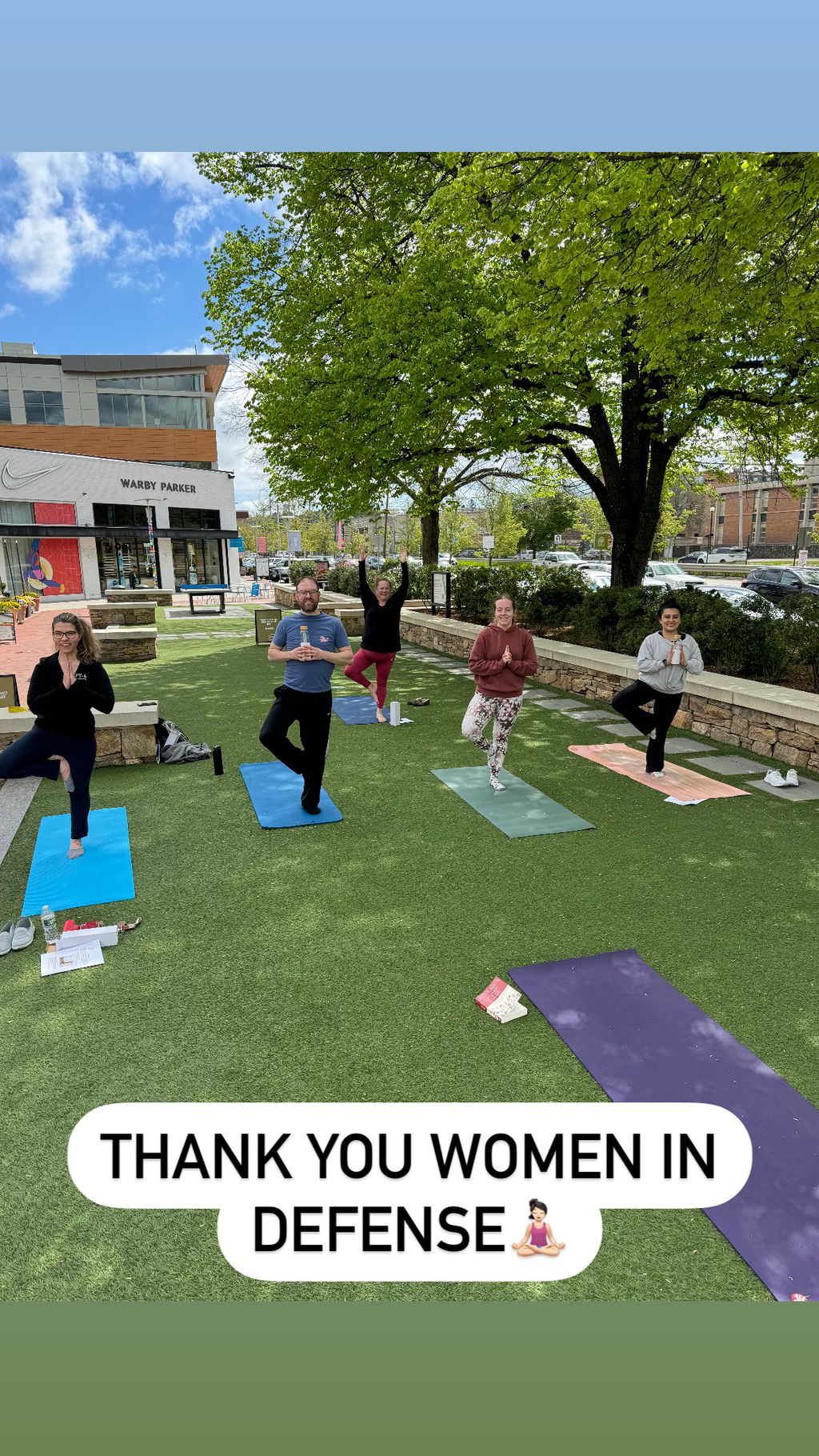Women In Defense Group Yoga Class