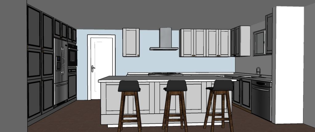 Single-Family Home Kitchen Rendering