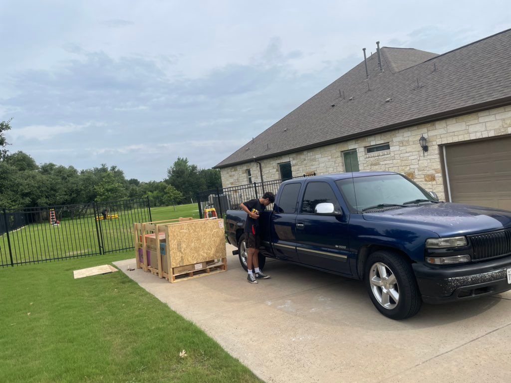 Getting ready to assemble a play set with my boys