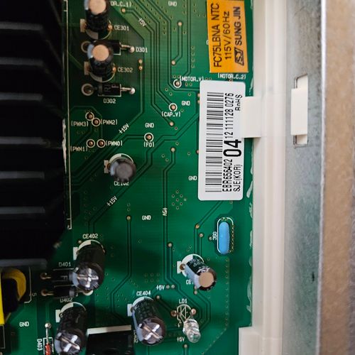 LG refrigerator not cooling, inverter PCB board re